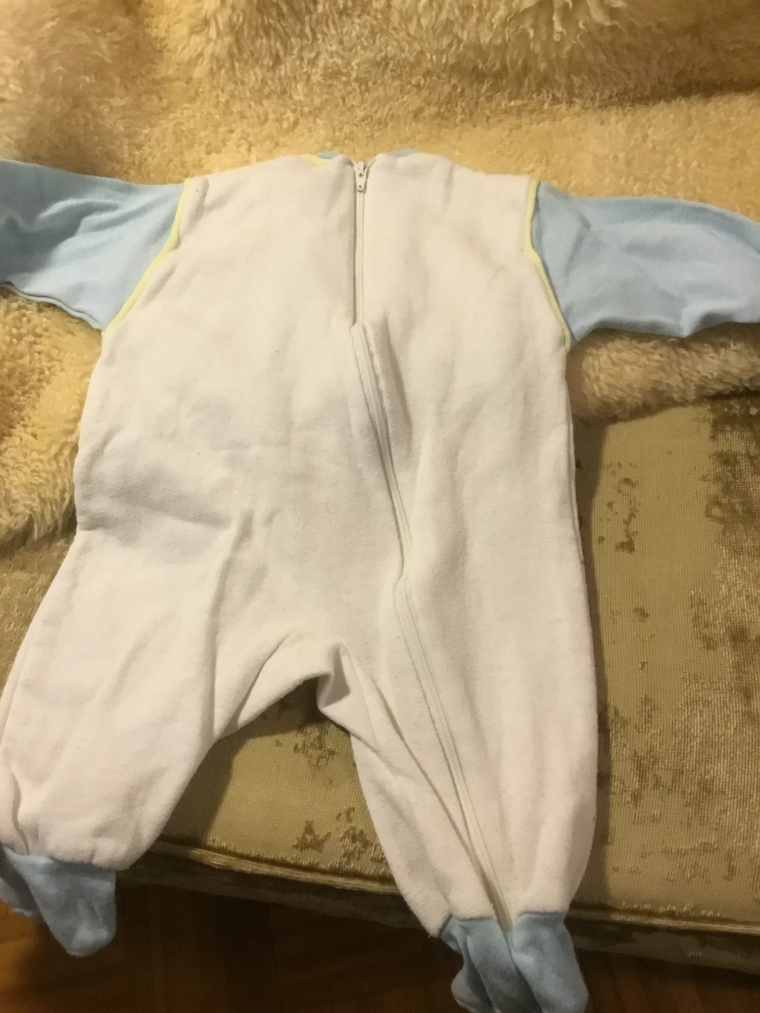 Image for Pyjama pattes longues vintage zip à l’arrière original bébé unisexe 3