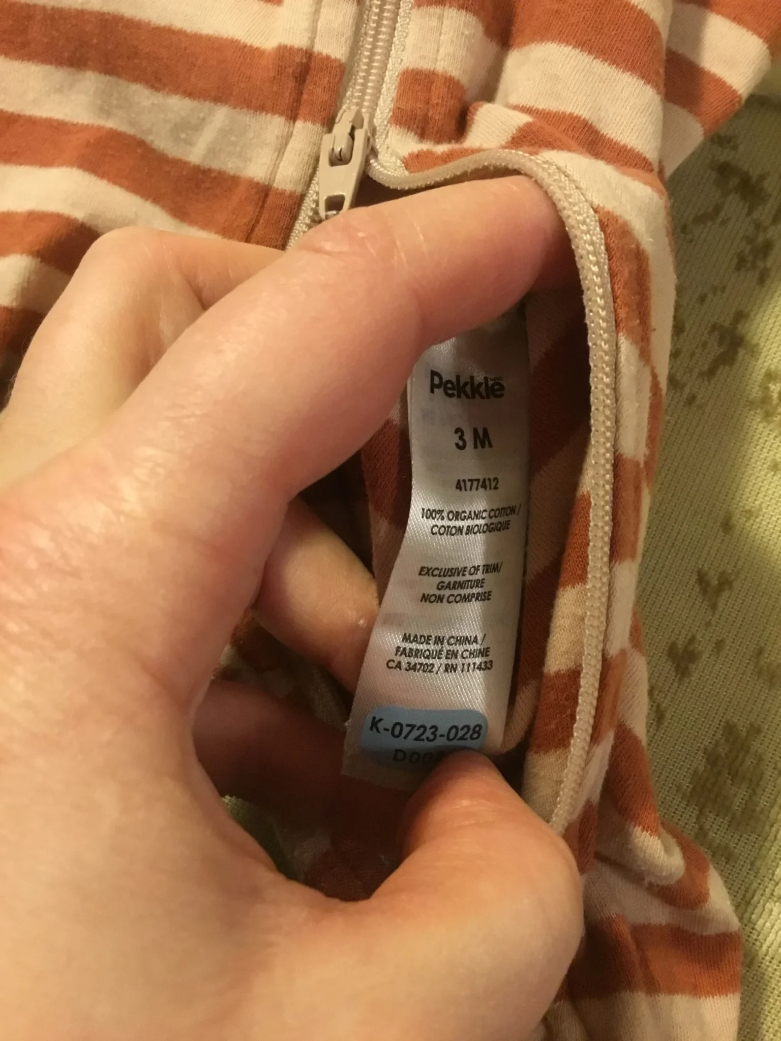 Image for Pyjama pattes longues pekkle 3 mois