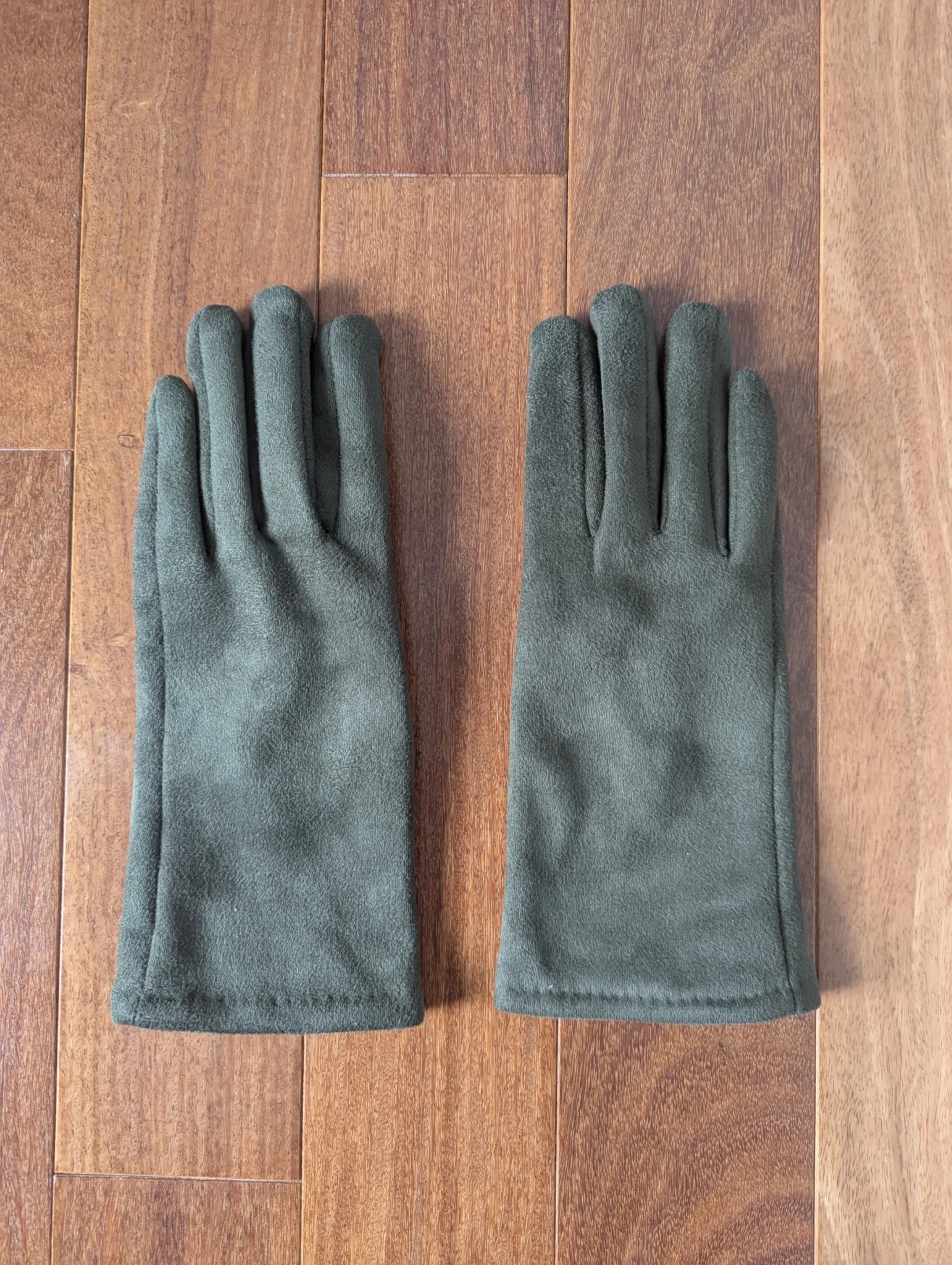 Image for Gants en faux suède et tricot