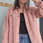 Featured thumbnail for Veste chemise rose