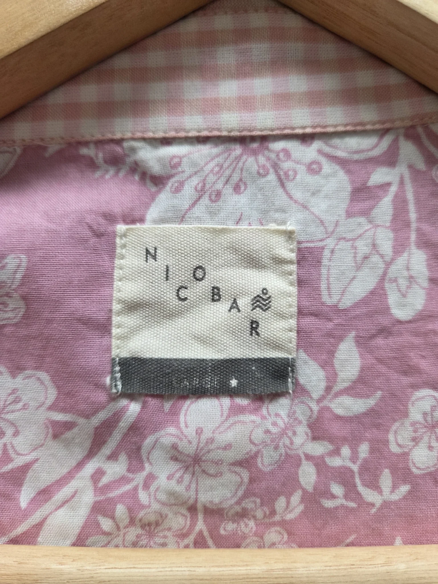 Featured image for Chemisier NICOBAR Vichy rose et blanc