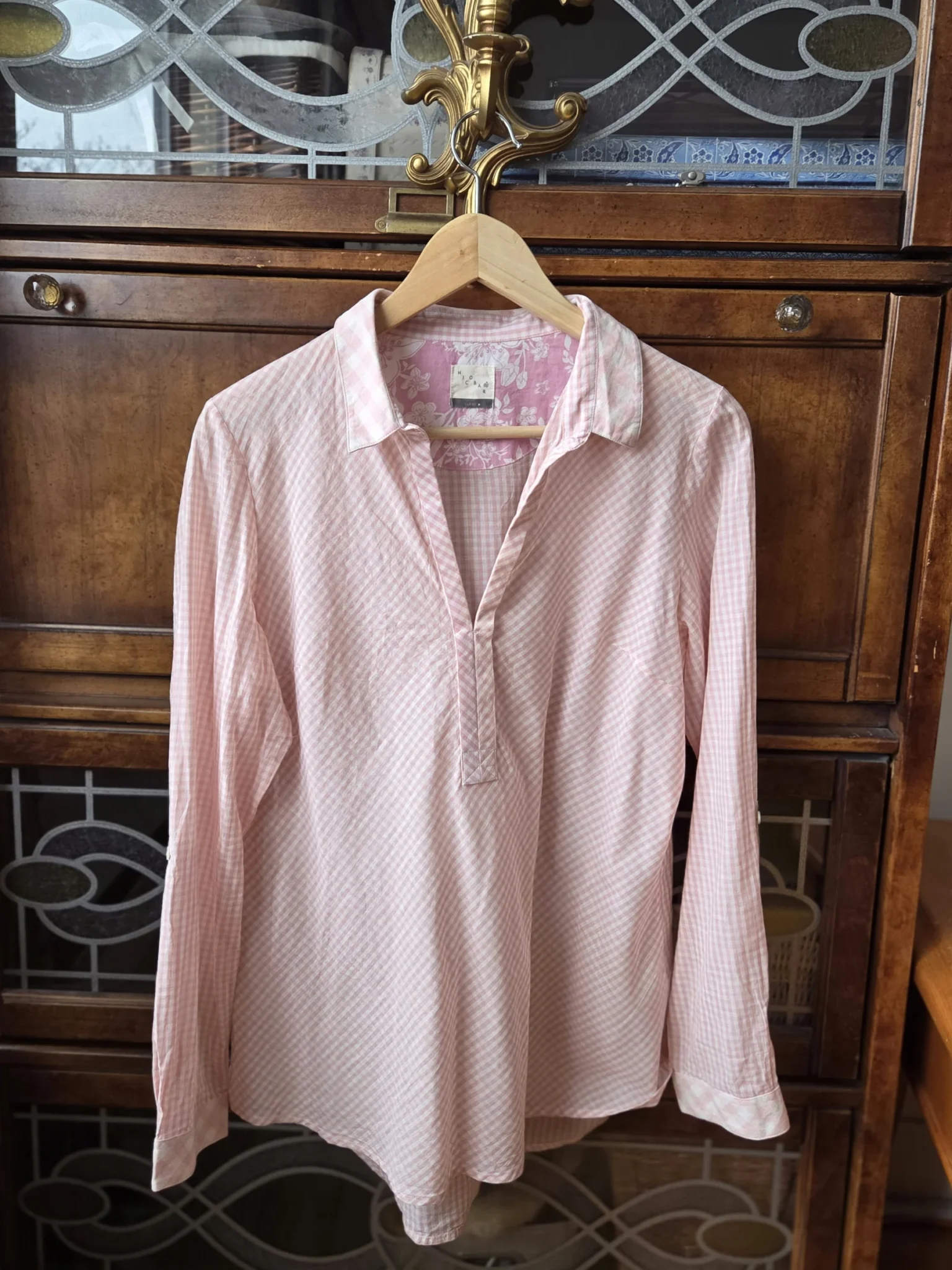Image for Chemisier NICOBAR Vichy rose et blanc