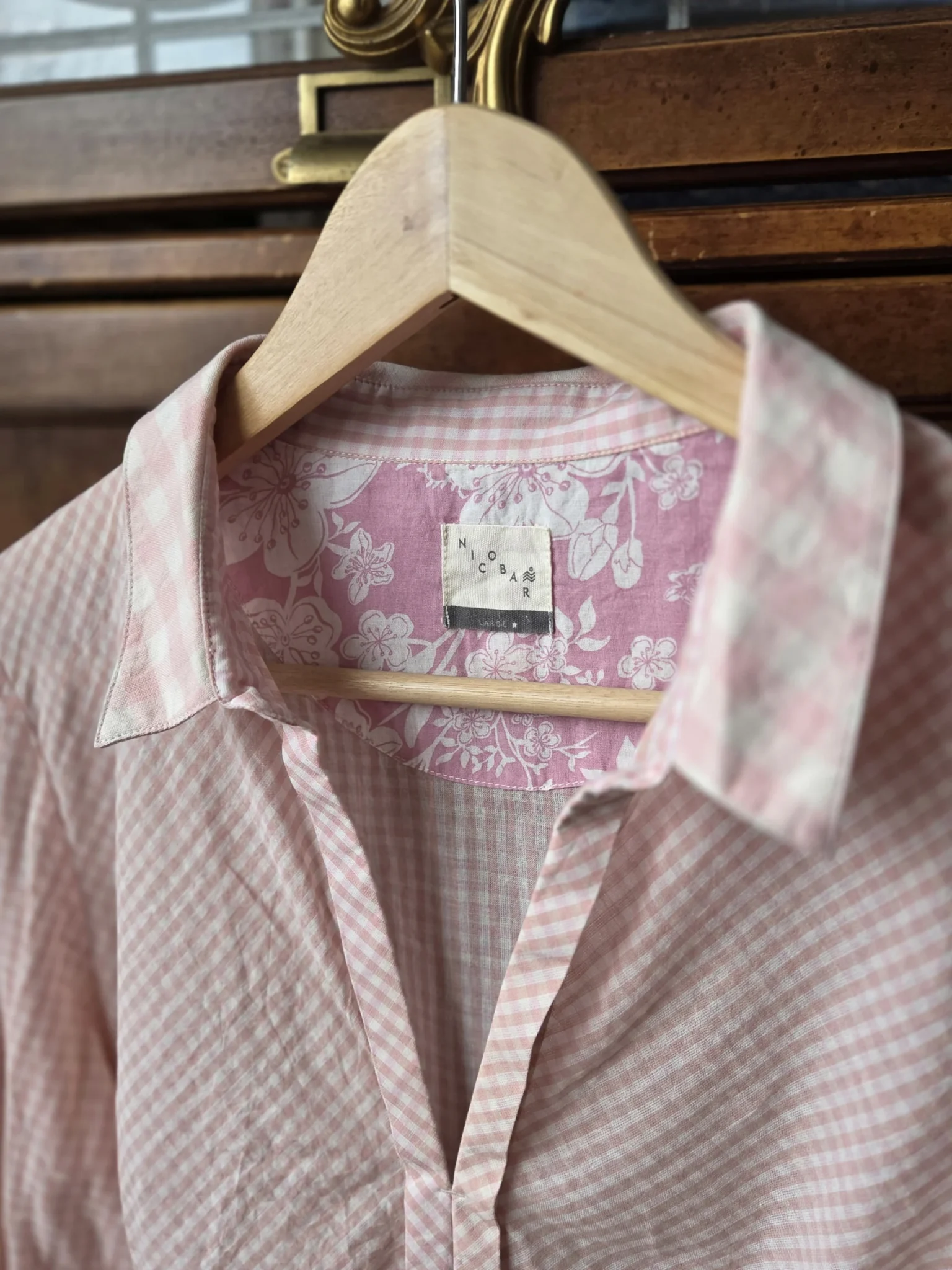 Image for Chemisier NICOBAR Vichy rose et blanc