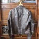 Thumbnail for Promod-Veste en cuir d'agneau souple marron foncé