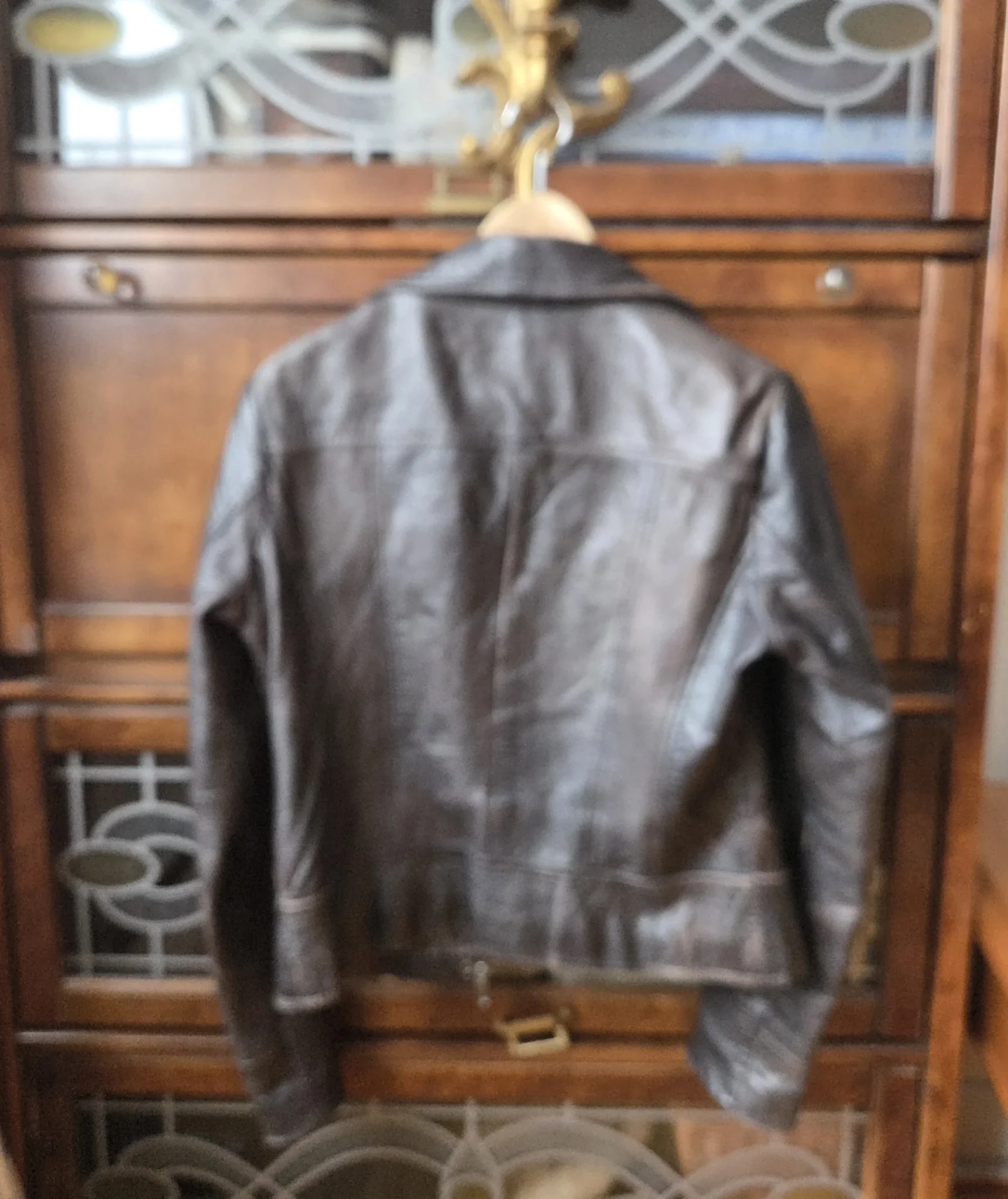 Image for Promod-Veste en cuir d'agneau souple marron foncé