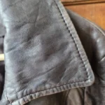 Thumbnail for Promod-Veste en cuir d'agneau souple marron foncé