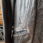 Thumbnail for Promod-Veste en cuir d'agneau souple marron foncé