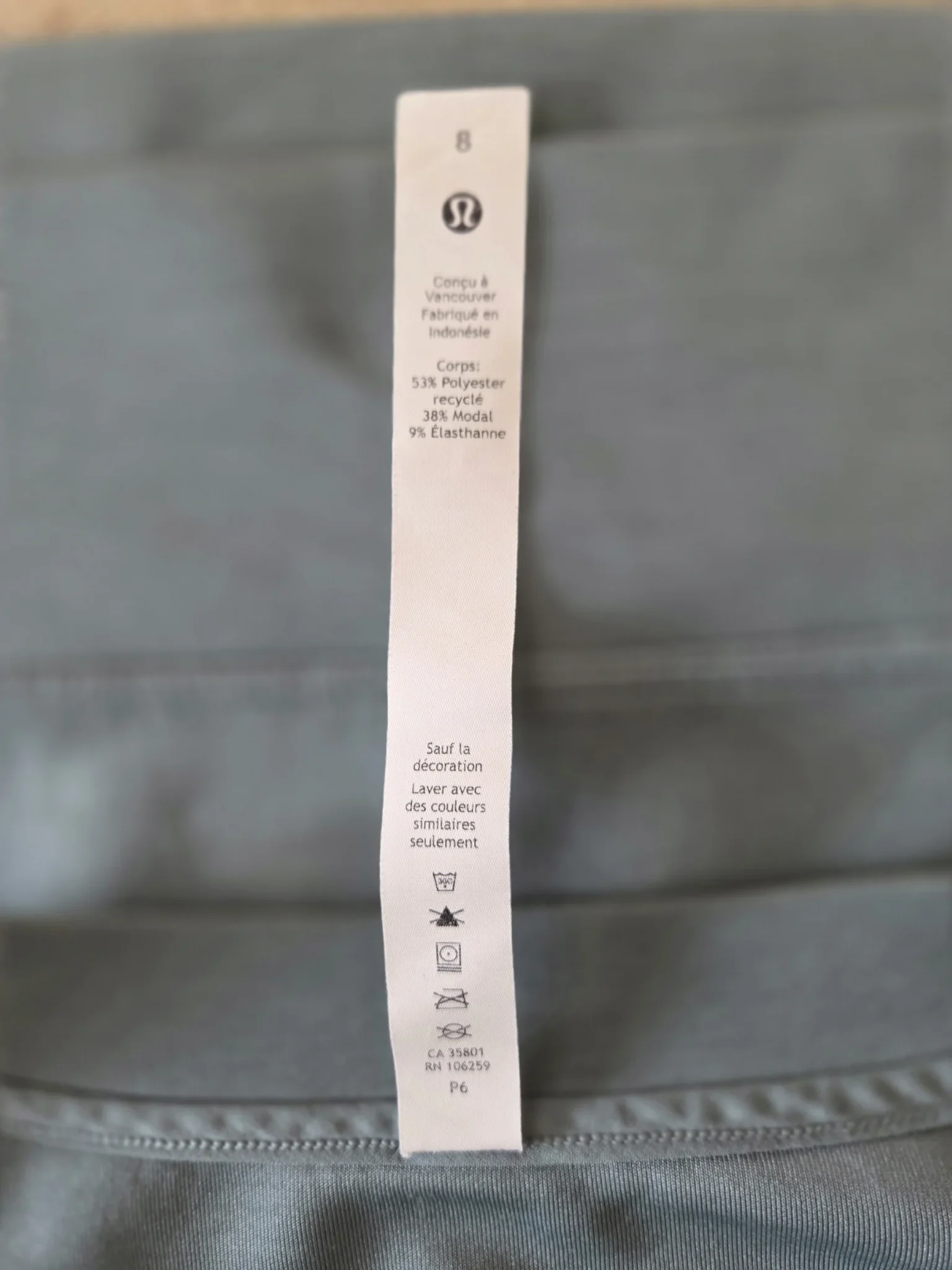 Image for Haut Lululemon Vert Mousse