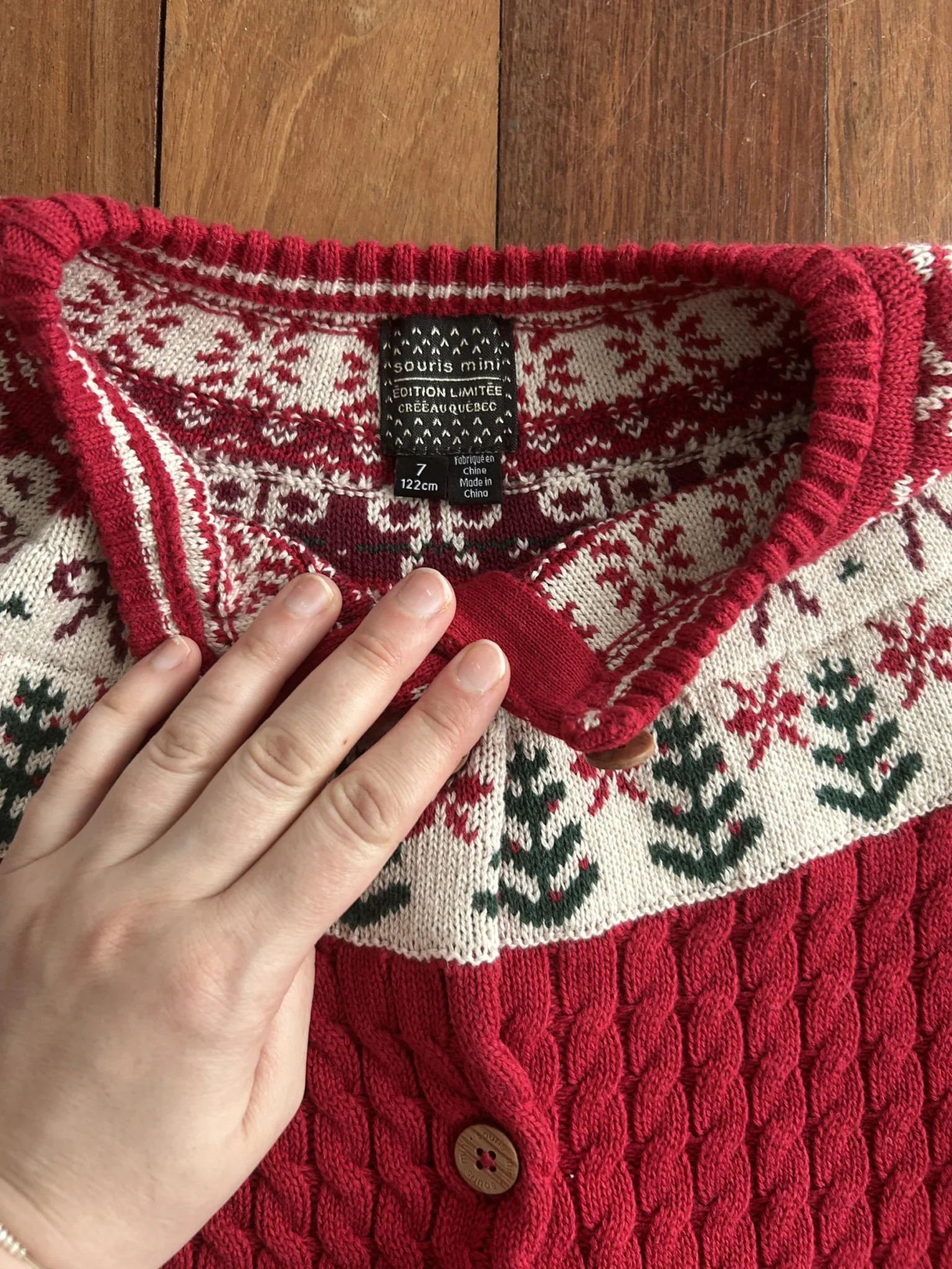 Image for Christmas cardigan, Souris Mini, 7T