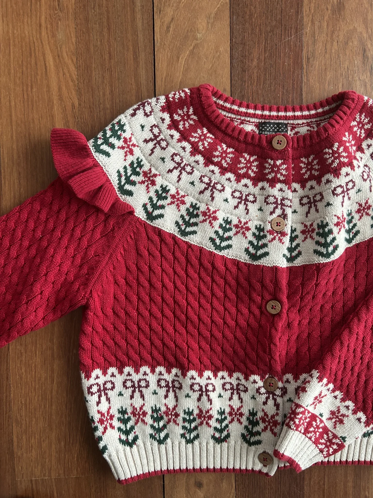 Image for Christmas cardigan, Souris Mini, 7T