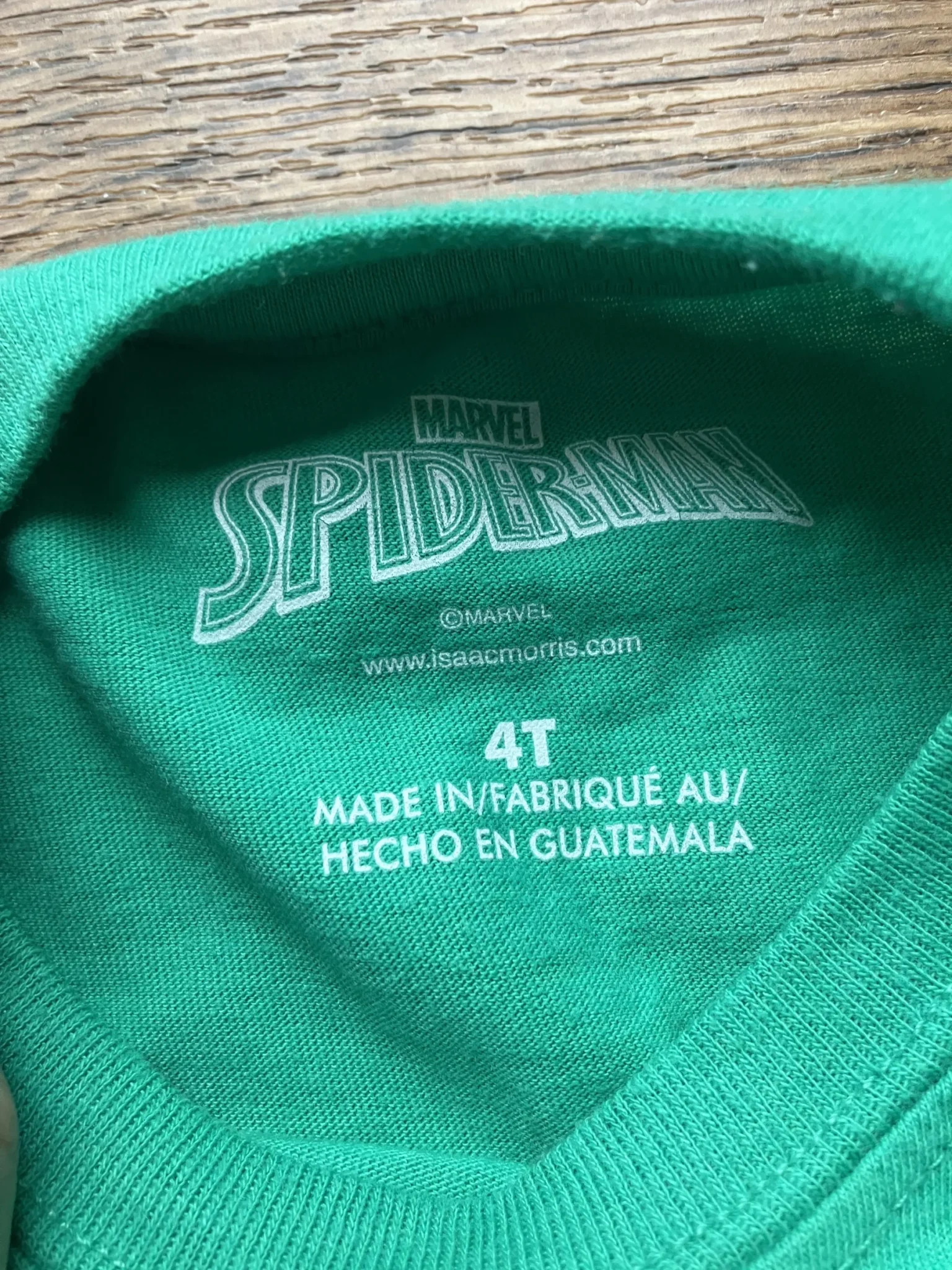 Image for T-shirt Spider Man vert 4T