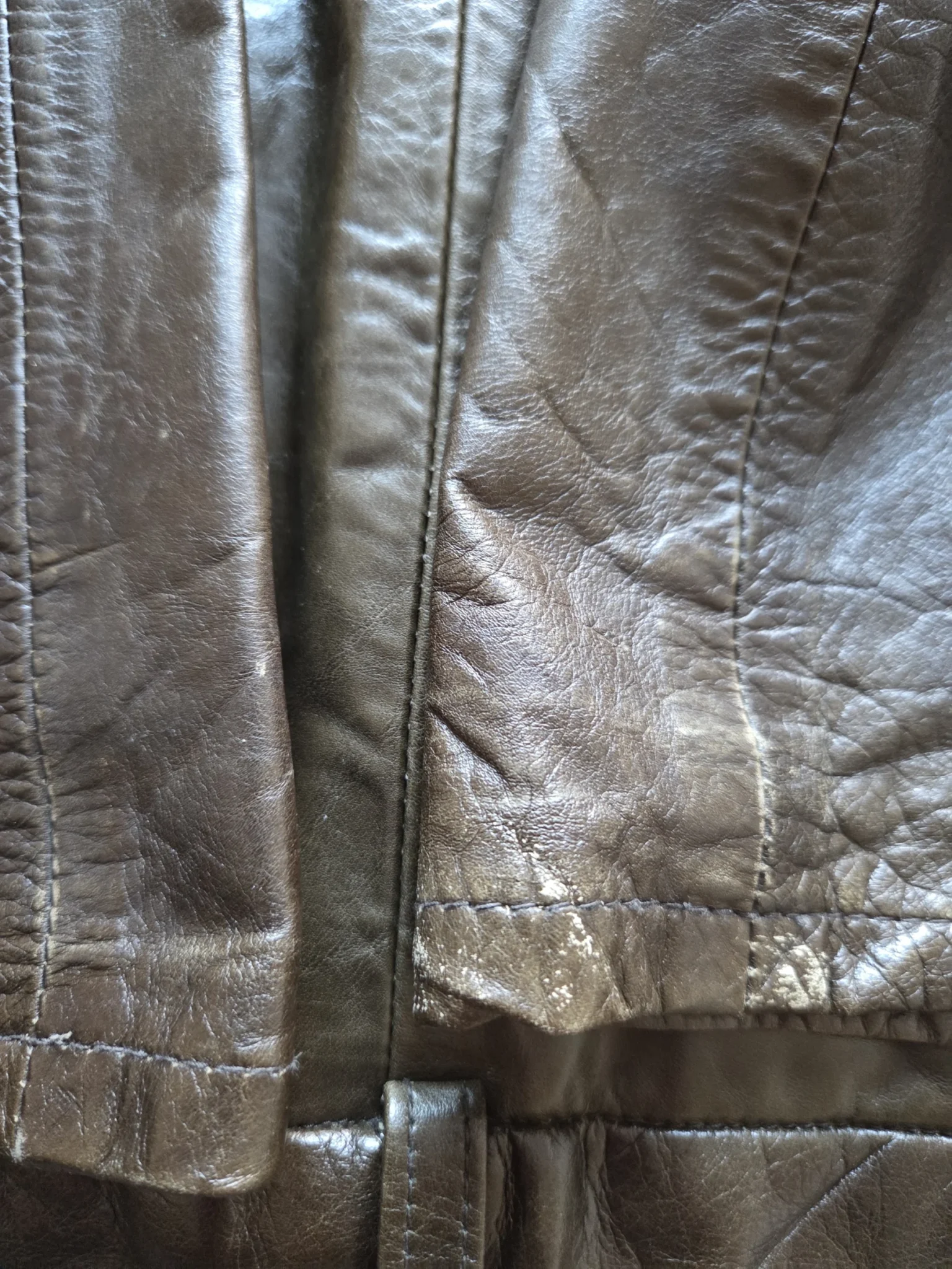 Image for RUDSAK-Vintage olive green leather trousers