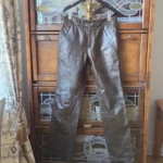 Thumbnail for RUDSAK-Vintage olive green leather trousers