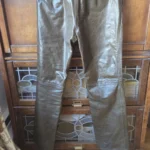 Thumbnail for RUDSAK-Vintage olive green leather trousers