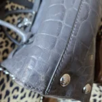 Thumbnail for Michael Kors HAMILTON bag in crocodile grey leather