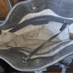 Thumbnail for Michael Kors HAMILTON bag in crocodile grey leather