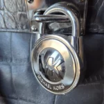 Thumbnail for Michael Kors HAMILTON bag in crocodile grey leather