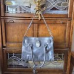 Thumbnail for Michael Kors HAMILTON bag in crocodile grey leather