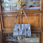 Thumbnail for Michael Kors HAMILTON bag in crocodile grey leather