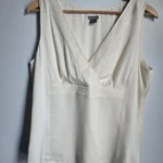 Featured thumbnail for Cream silk blouse Ann Taylor