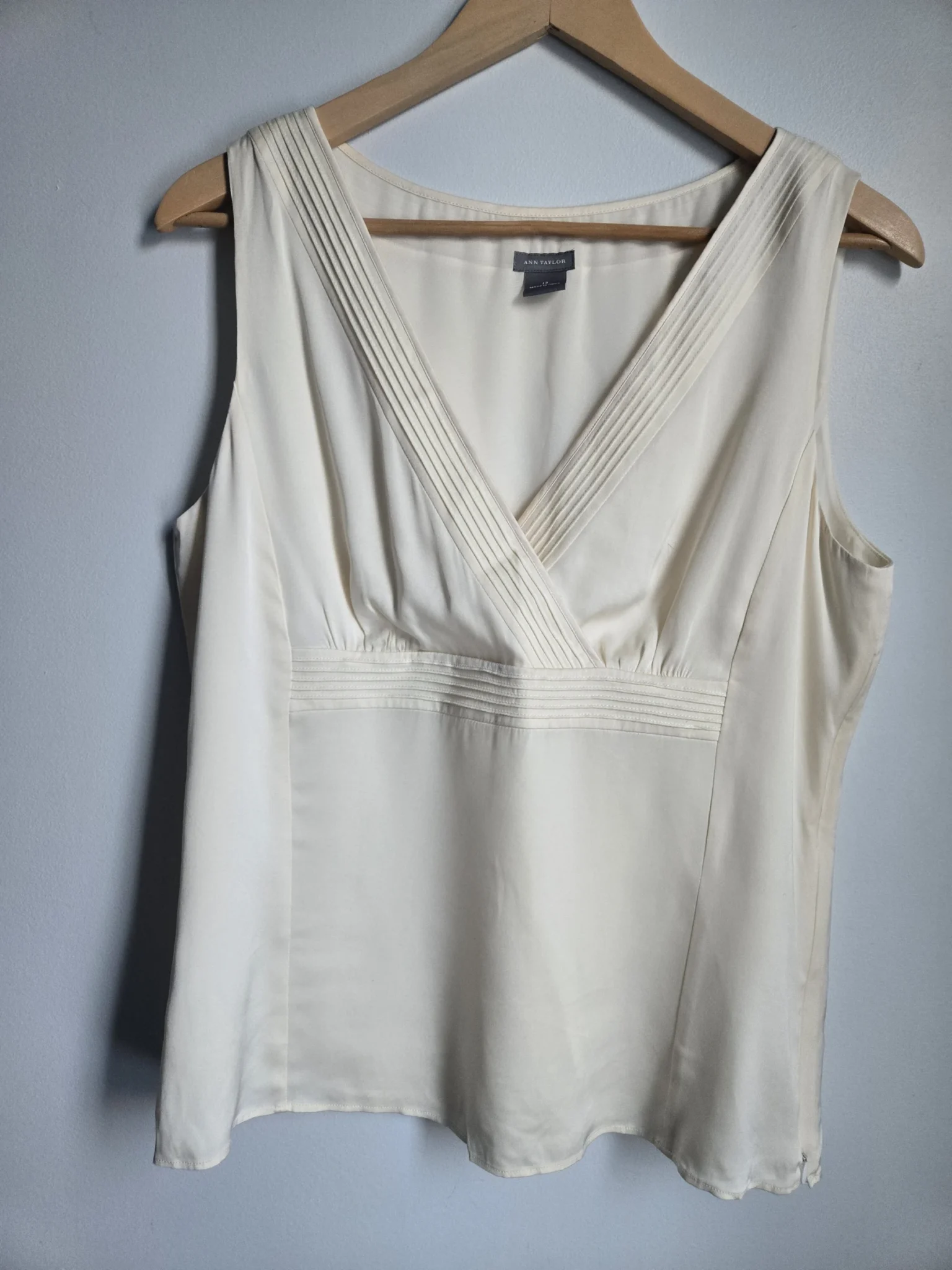 Featured image for Cream silk blouse Ann Taylor