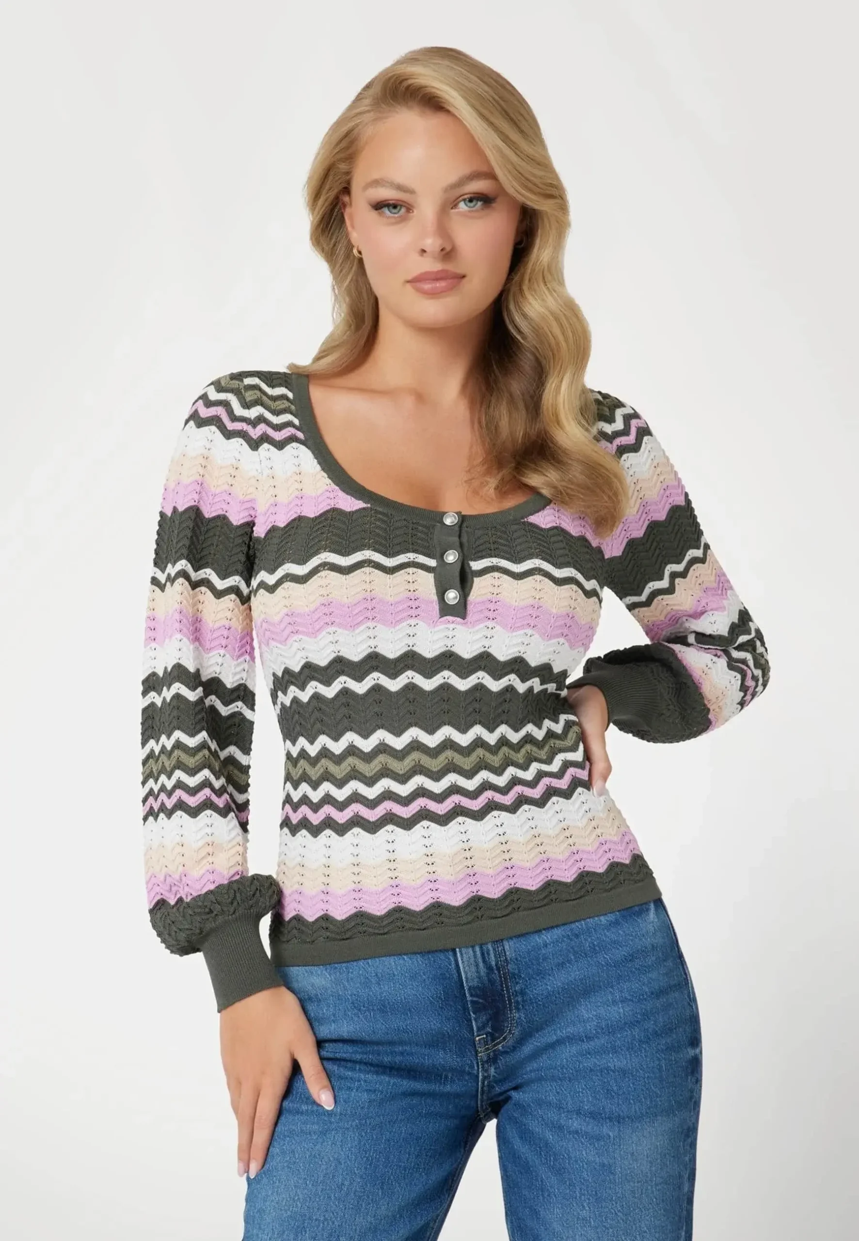 Tricot à chevrons Guess seconde main