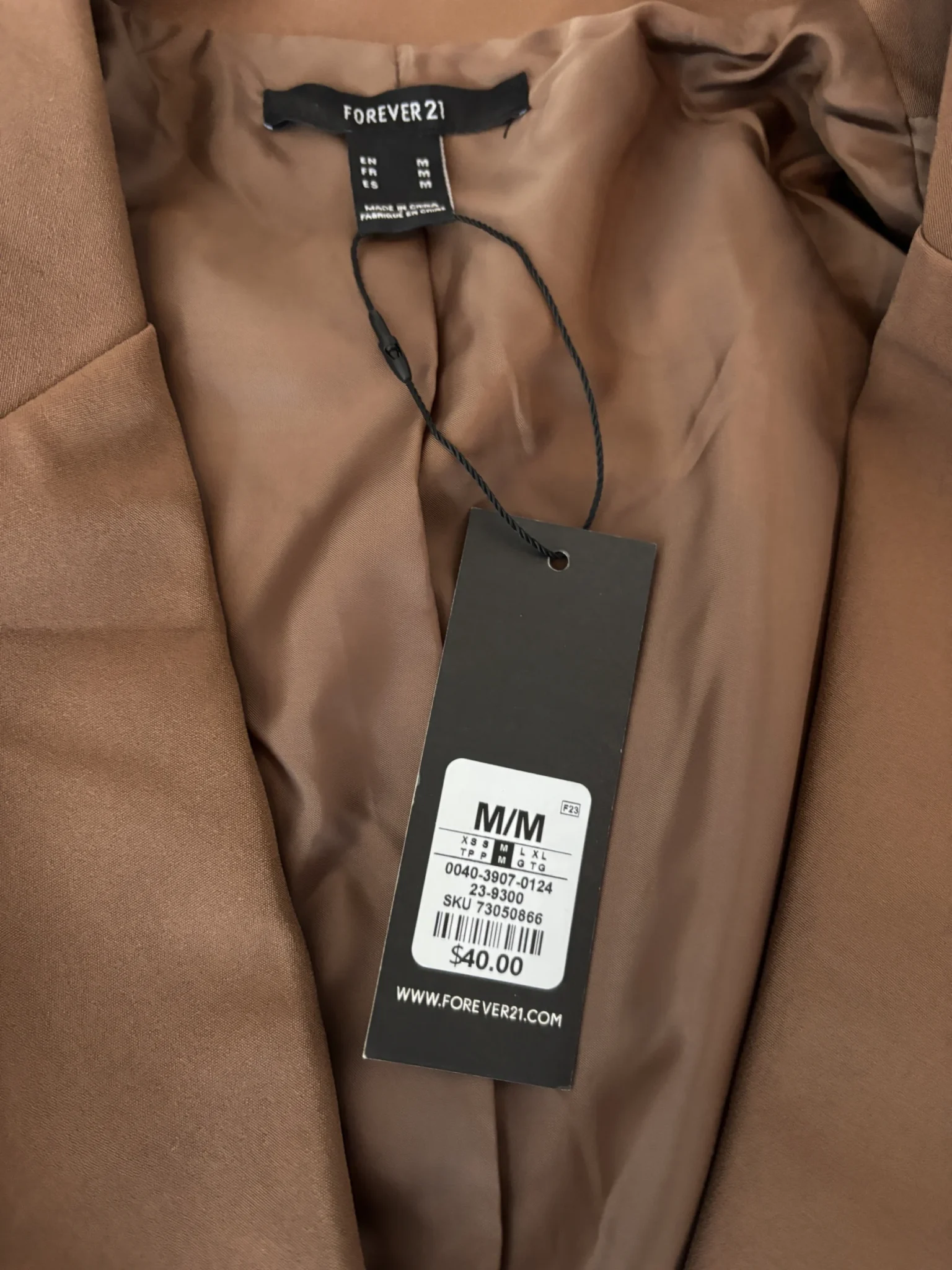 Image for forever 21 brown jacket