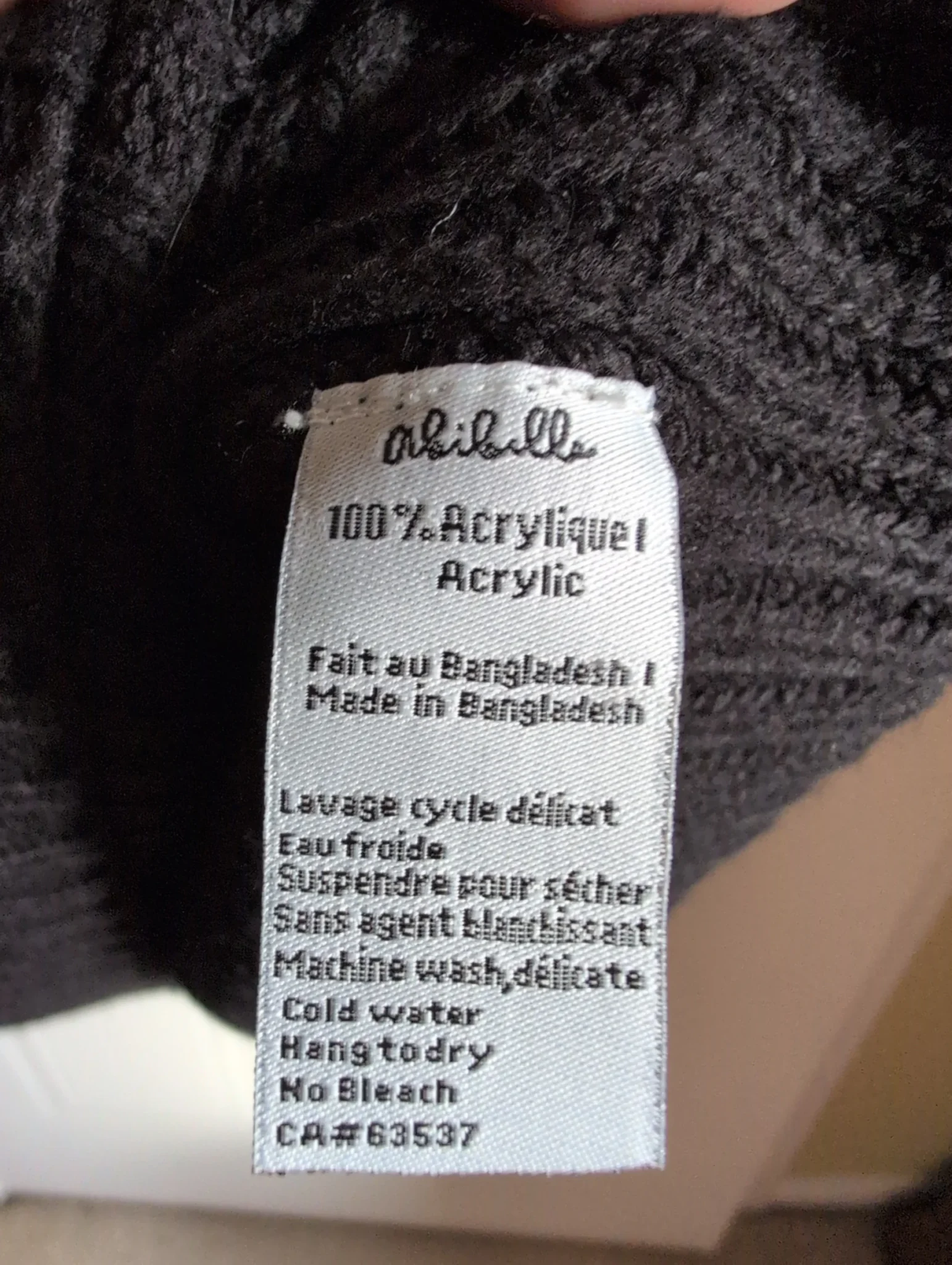 Image for Robe noire lainage