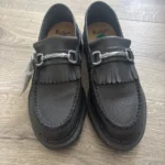 Featured thumbnail for Mocassins à franges en cuir Pebble Grain Adrian Snaffle - Unisexe