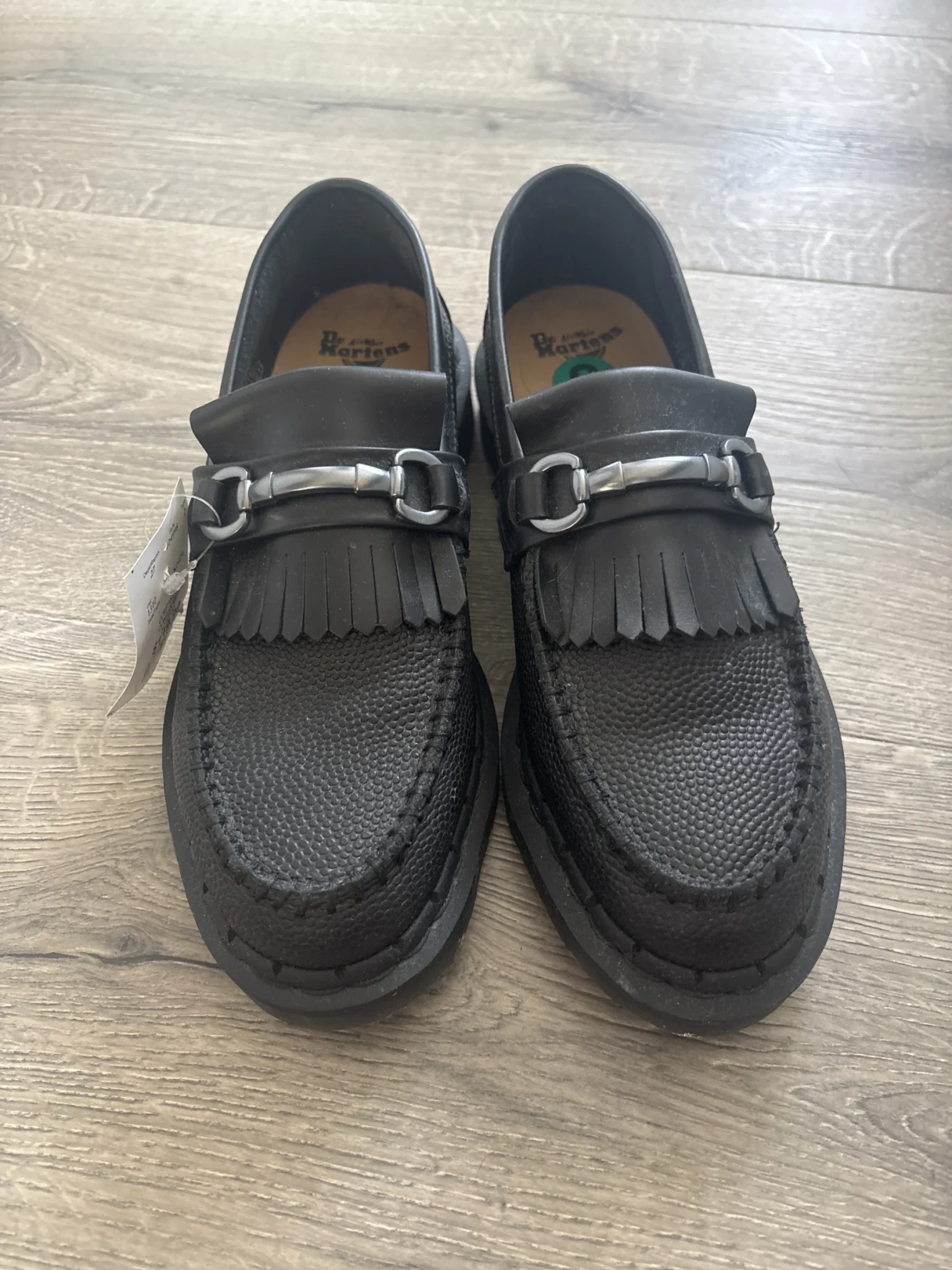 Featured image for Mocassins à franges en cuir Pebble Grain Adrian Snaffle - Unisexe