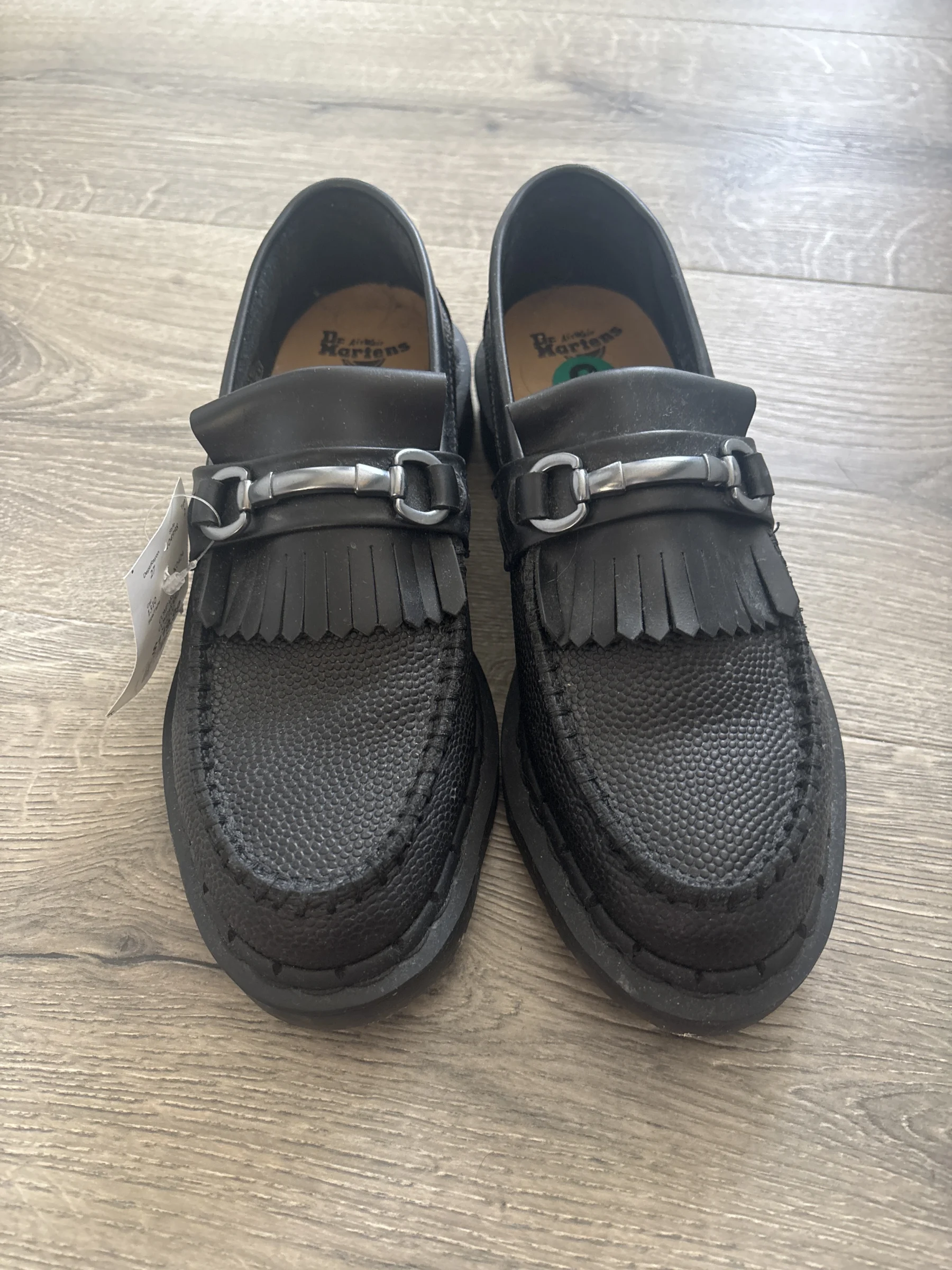 Mocassins à franges en cuir Pebble Grain Adrian Snaffle - Unisexe Dr Martens seconde main
