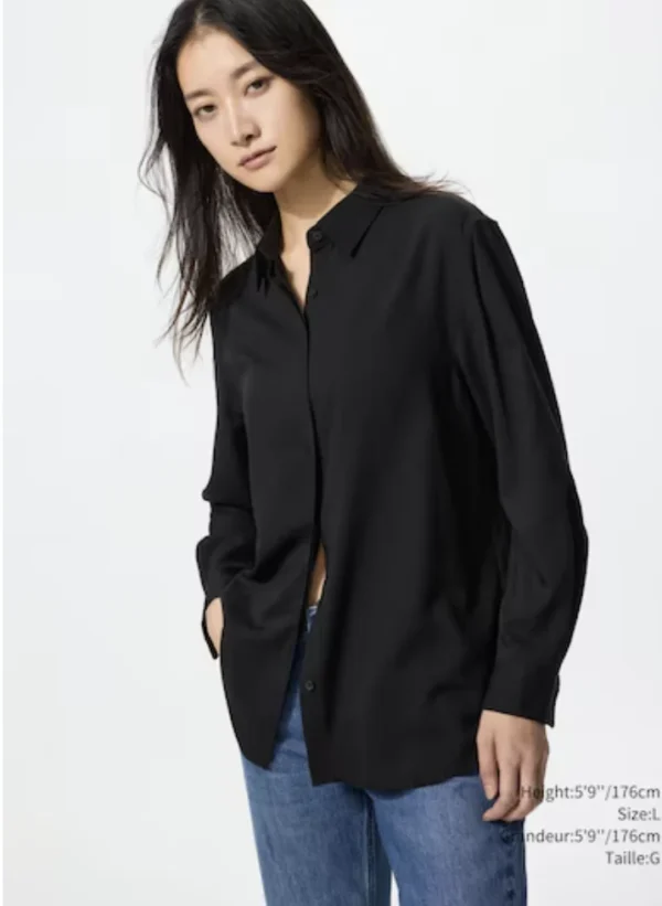 Image for Blouse noire Uniqlo M