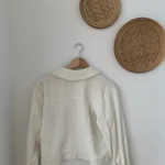 Thumbnail for Veste en velours côtelé blanc cassé