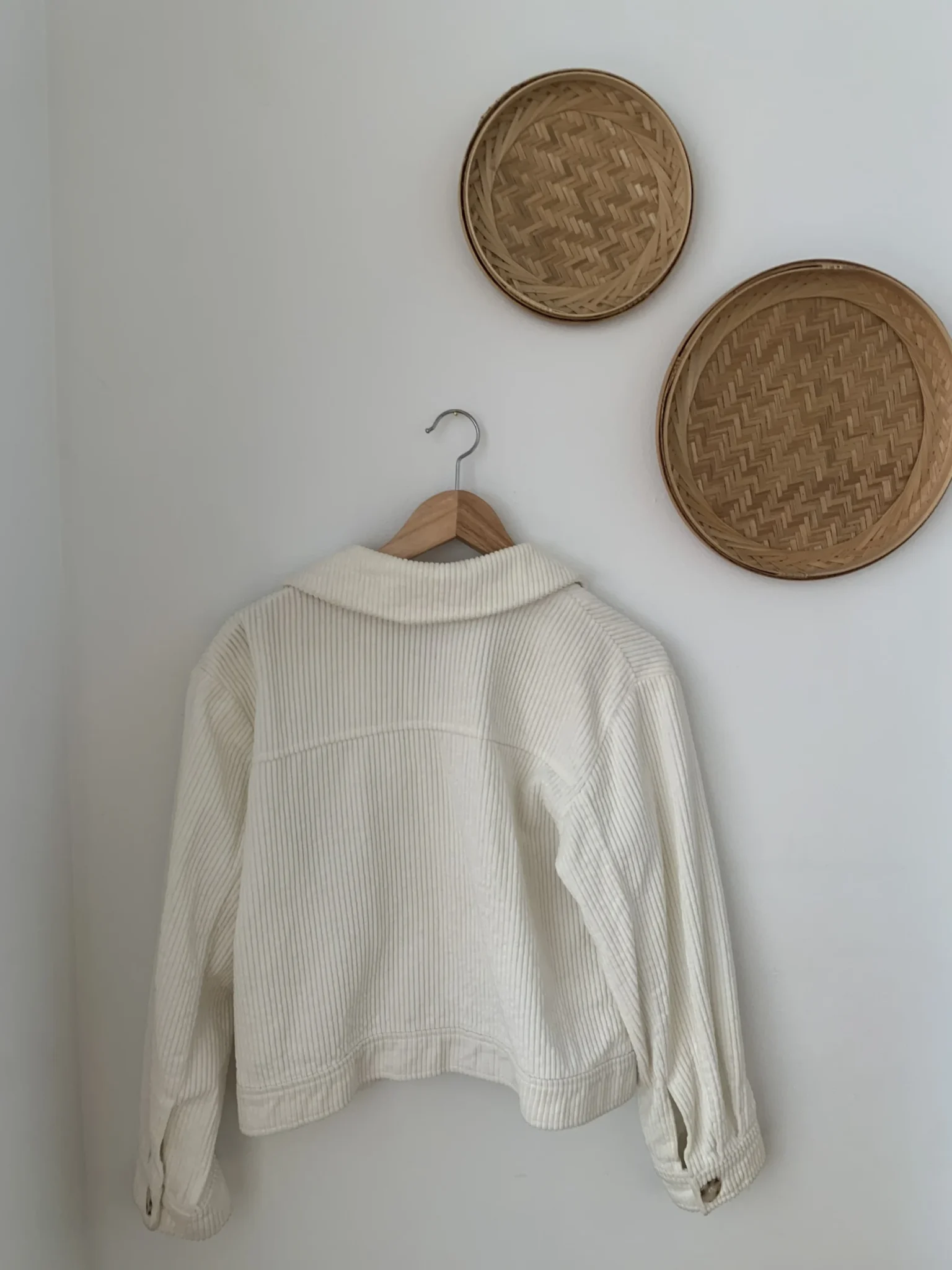 Image for Veste en velours côtelé blanc cassé