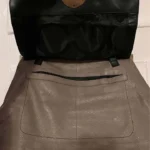 Thumbnail for Large black and grey leather bag by Séquoia
