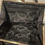 Thumbnail for Large black and grey leather bag by Séquoia