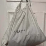 Thumbnail for Large black and grey leather bag by Séquoia