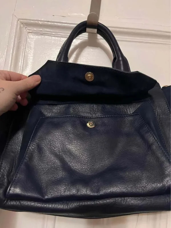 Image for Petit sac cuir bleu roi marque Lancaster