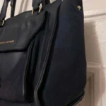 Thumbnail for Petit sac cuir bleu roi marque Lancaster