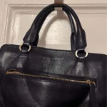 Thumbnail for Petit sac cuir bleu roi marque Lancaster