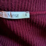 Thumbnail for Pull encolure en V - Tricot bourgogne