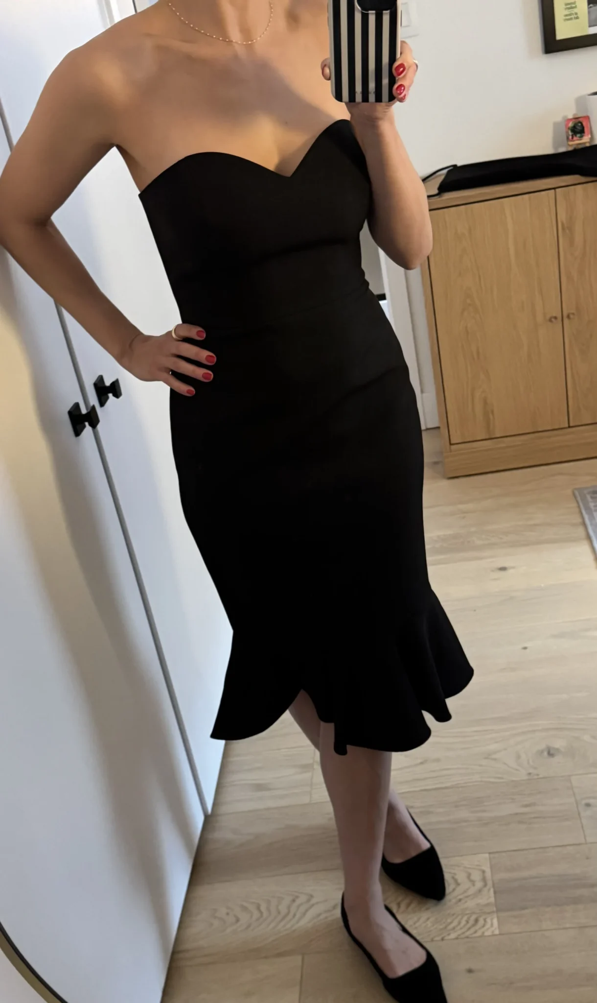 Image for BCBG black strapless dress size 8