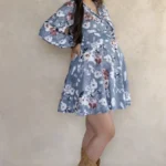 Thumbnail for Robe fleurie Rose Maternité