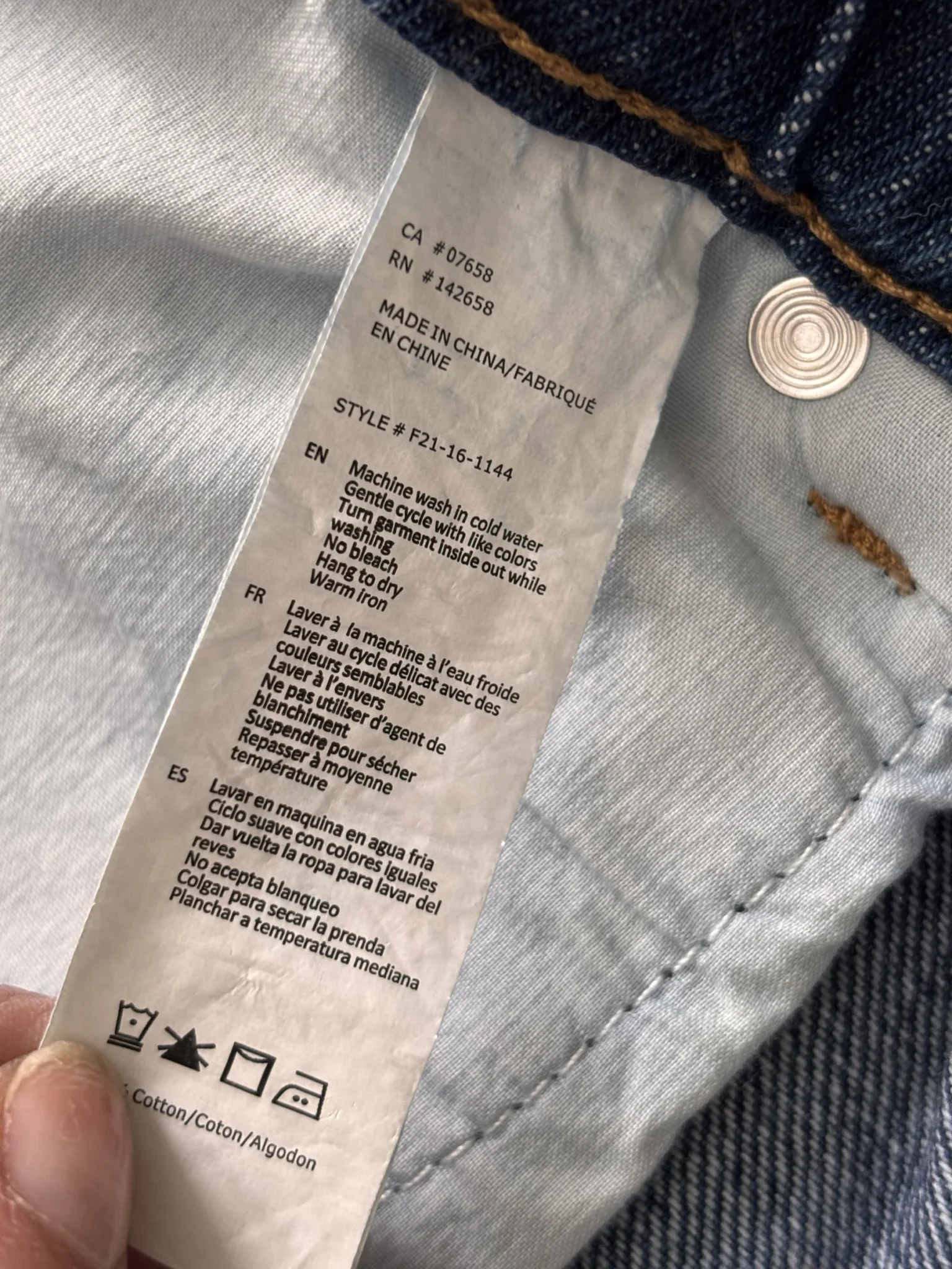 Image for Jeans avec ceinture en denim a la taille