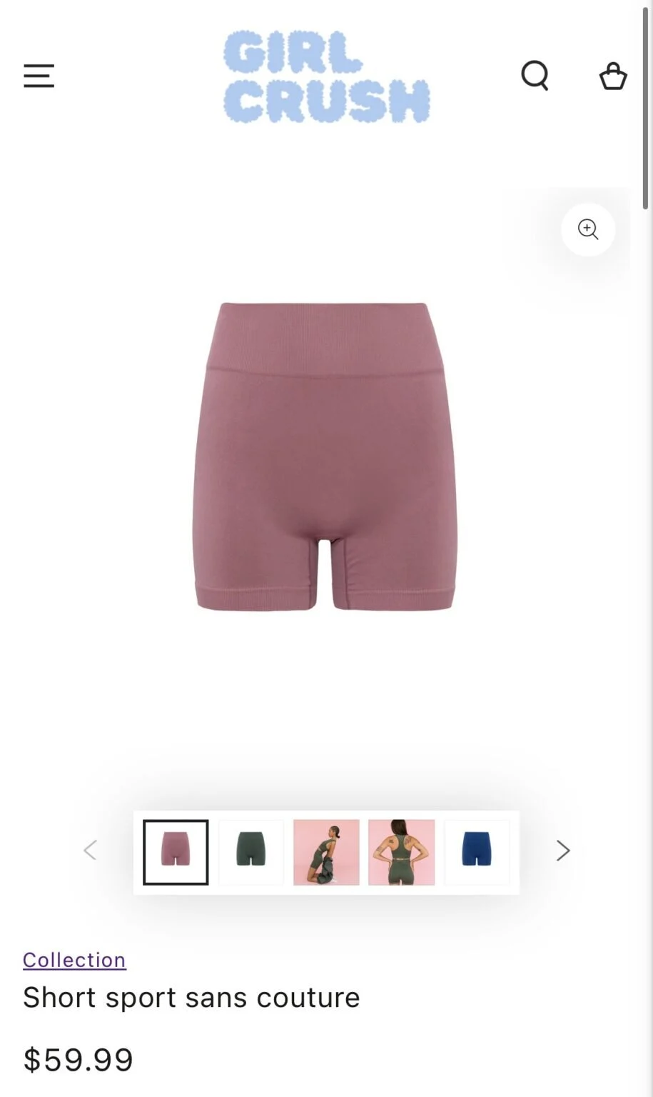 Biker shorts pink Girl Crush Girl Crush Gang seconde main