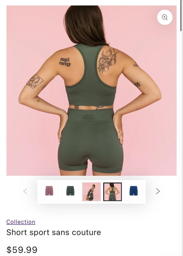 Image for Biker short rose Girl Crush
