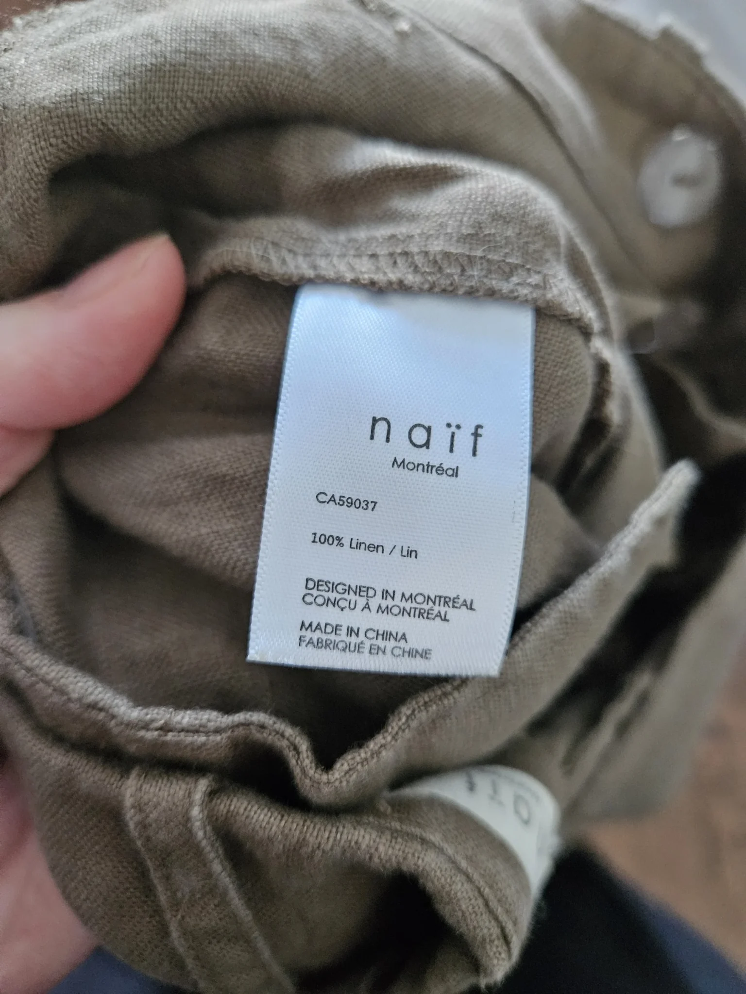 Image for Pantalon 100% lin marque Naïf