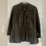 Featured thumbnail for Danier Genuine Leather Blazer Coat Dark Brown XS