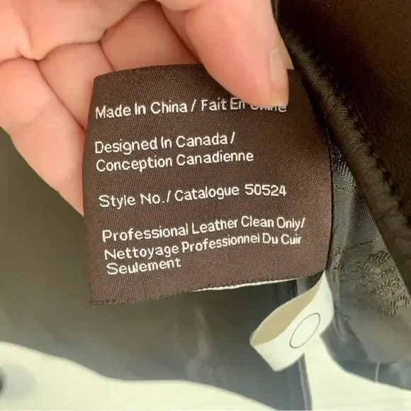 Image for Danier Genuine Leather Blazer Coat Dark Brown XS