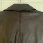 Thumbnail for Danier Genuine Leather Blazer Coat Dark Brown XS